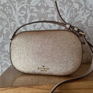 Kate Spade Gold Glitter Crossbody NWOT Gold Hardware